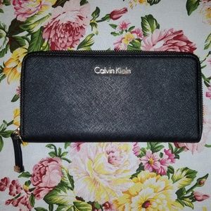 Calvin Klein saffiano zip around wallet